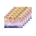 thumbnail image 4 of MKHERT Abstract Floral Watercolor Paintings Red Flowers Placemats Table Mats for Dining Room Kitchen Table Decoration 12x18 inch,Set of 6, 4 of 4