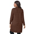 thumbnail image 3 of Jessica London Women's Plus Size Cable Duster Sweater, 3 of 5