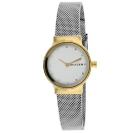 特価!人気!SKAGEN Women's Ancher Gold Mesh腕時計 skw2129 Skagen Women's Ancher Crystals Silver Dial Gold Tone Silver