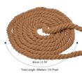 thumbnail image 2 of Uxcell 20 Feet Tug of War Rope for Adults Teen 3-Strand Natural Twisted Cotton Rope with Flag Brown, 2 of 6