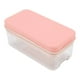 thumbnail image 2 of Bandeja para cubitos de hielo de una sola capa con tapa y caja de almacenamiento de hielo, molde para hacer hielo de silicona para el hogar, cocina, color rosa, 2 of 5