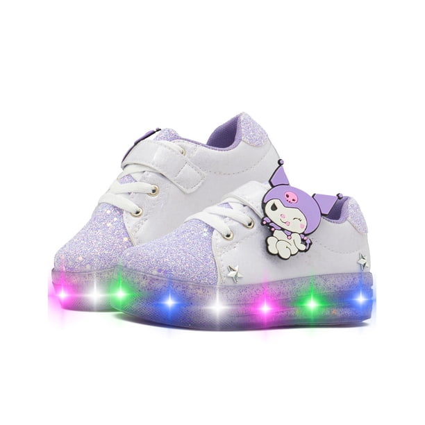 Tenis Niña Luces Pequeños Pasos K/Lila Antiderrapante Casual lila 19.5