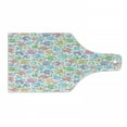 thumbnail image 1 of Fish Cutting Board, Colorful Doodle Style Fish with Happy Faces and Bubbles Under the Sea Aquarium, Decorative Tempered Glass Cutting and Serving Board, Wine Bottle Shape, Multicolor, by Ambesonne, 1 of 1