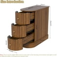 thumbnail image 4 of 3 Drawers End Table, Narrow Sofa Side Table for Living Room, Slim Nightstand Bedside Table, 4 of 7
