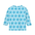 thumbnail image 4 of RRMuAzgs Girls Crewneck Cute T Shirts Trendy Floral Graphic Printed 3/4 Sleeve Shirts Spring Summer Casual Tops 3-12 Years, 4 of 5