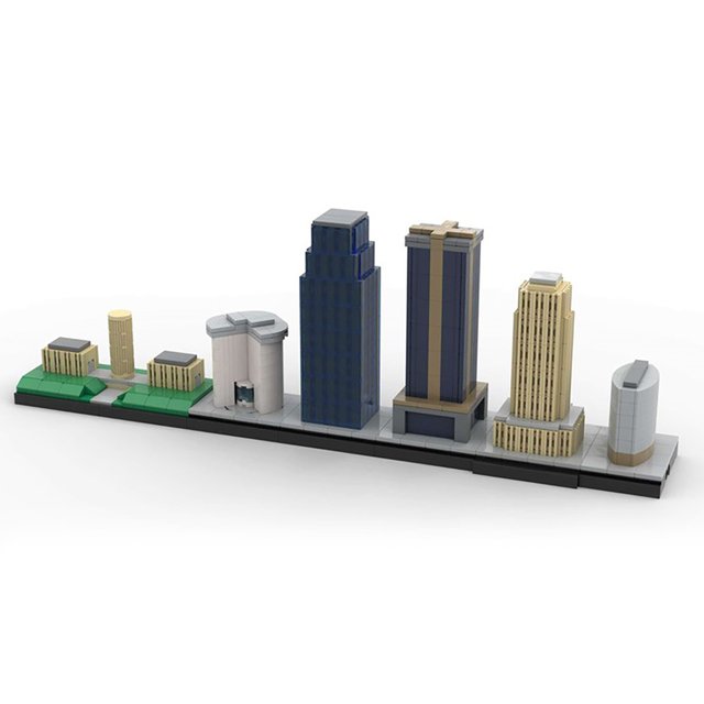 1068 PCS MOC Building Blocks Kansas City Skyline Architecture Model Tourist Attractions, A Sure Hit as a Stocking Stuffer
