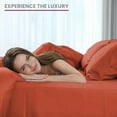 thumbnail image 4 of Lux Decor Collection California King Sheet Set - 4 Pc Cal King Bed Sheets - High GSM Microfiber - up to 16 inch Deep Pockets - Lightweight Sheets, Coral, 4 of 8