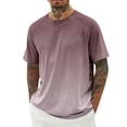 thumbnail image 2 of Mens T-Shirts Summer Raglan Short Sleeve Crewneck Lightweight Breathable Gradient Color Casual T Shirt, 2 of 5