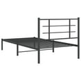 thumbnail image 4 of Pemberly Row Contemporary Powder-Coated Steel Twin Bed Frame in Black, 4 of 10