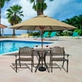 thumbnail image 6 of PATIO-IN 3 Piece Cast Aluminum Patio Bistro Set - Bronze, 6 of 7