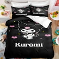 thumbnail image 4 of Kuromi Cartoon Anime 2 Piece/3 Piece Bedding Sets Comforters Sets & Pillowcases Set for Boys Girls Mens Womens Breathable Durable Microfiber Super Soft Ultra-Soft Fashion Funny, 4 of 10
