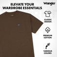 thumbnail image 3 of Wrangler Big and Tall T-Shirts for Men - 2 Pack Cotton Tee with Chest Pocket Brown/Orange - Brown/Orange 4X, 3 of 3