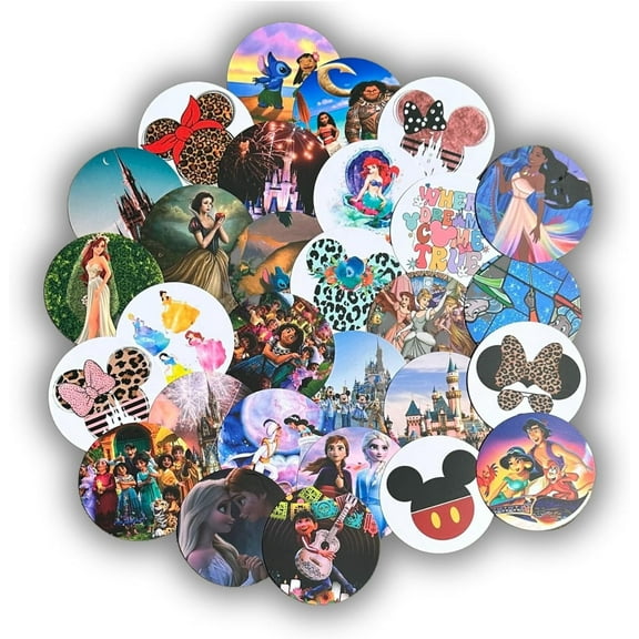Lashicorn Magical Mouse Princess Freshie Cardstock Cutouts Rounds 2.5 inch  12 pk Mixed Scented Aroma Beads Bake for Car Freshie Designs Inserts Kingdom Ears Fairy