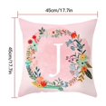 thumbnail image 3 of maskred Pillowcase Comfortable Pillow Cover Alphabet Design Floral Printed Pattern Pillow Cover Home Office Sofa Cushion Case 10 1Set, 3 of 6