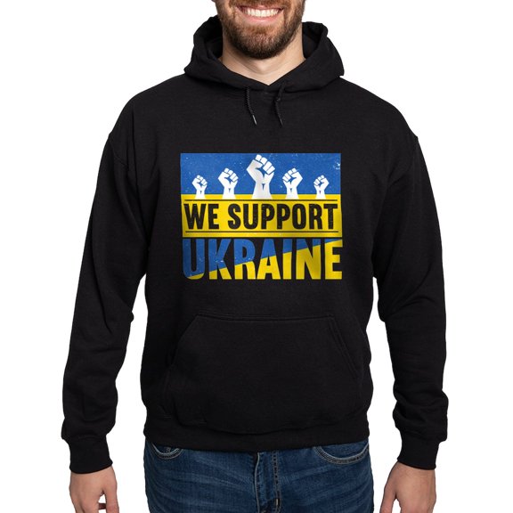 CafePress - We Support Ukraine Sweatshirt - Pullover Hoodie, Classic, Comfortable Hooded Sweatshirt