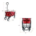 thumbnail image 5 of Folding Wagon Garden Shopping Beach Cart (Red), 5 of 10