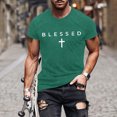 thumbnail image 5 of Ankishi Christian T Shirts for Men Crew Neck Blessed Casual Graphic Tees Lightweight Basic Tops Short Sleeve for Travel Dating, 5 of 7