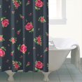 thumbnail image 4 of Waterproof Rose Flower Shower Curtain 72x72 Inch Boho Style Polyester Unique Shower Curtain for Bathroom Hotel Home Decor with 12 Plastic Hooks, 4 of 5