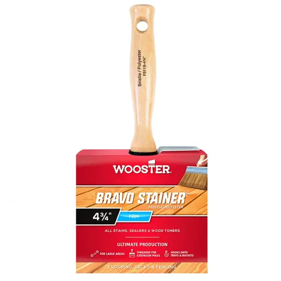 Wooster F5119 4-3/4" Bravo Stainer Bristle Polyester Stain Brush