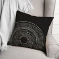 thumbnail image 3 of Creative Products Black Circle Dot Pattern 18x18 Indoor / Outdoor Pillow, 3 of 9