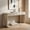 Natural, variant on Harper & Bright Designs Farmhouse Rectangular Console Table with Storage, Narrow Entryway Table with 3 Drawers and Shelf, Wood Curved Sofa Table for Living Room, Hallway, Beige