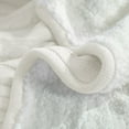 thumbnail image 3 of Flxxie Cotton Cable Knitted Twin Blanket, Sherpa Fleece Twin Blanket Dual Sided (White, 60" x 80"), 3 of 5