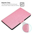 thumbnail image 4 of Dteck Case for Samsung Galaxy Tab A 8.0" SM-T290 T295 (2019 Released),Magnetic Bling Glitter PU Leather Card Holder Wallet Folio Kickstand Shockproof Cover 8-inch, Pink, 4 of 5