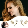 thumbnail image 2 of NUOKO Earrings Two Flower Pearl Stud Earrings In One, 2 of 5