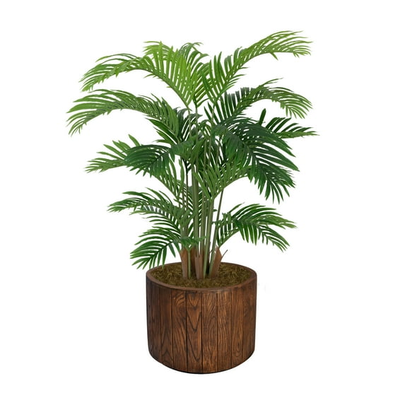 Artificial Faux Real Touch 4.42 Feet Palm Tree With Planter