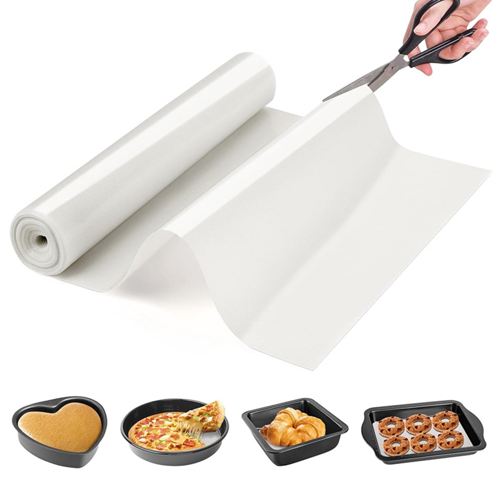 NonStick Reusable Dough & Pastries Mat Silicone Baking Mat Roll Heat Resistant Baking Bread Mat for Oven Liners Pastries