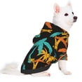 thumbnail image 2 of Fotbe Palm Trees Print Small Dog Sweater Hoodies Pet Grey Hooded Soft Fleece Sweatshirts with Pocket Fall Winter Puppy Cat Sweaters Warm Clothes-X-Large, 2 of 7