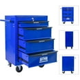 thumbnail image 4 of NIGSQJB 4 Drawers Lockable Tool Cabinet Storage with Wheels, 7 Small Tool Boxes Organizers, 30.5"H Rolling Tool Chest Cart for Repair Shop,Warehouse,Workshop,Garage,DIY, Blue, 4 of 15