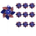 thumbnail image 2 of 10 Pack American Flag Pin Wheels, Red White and Blue 4th of July Decorations American Flag Pinwheel, Garden Wind Spinners Patriotic Yard Outdoor Decor, Memorial Day Independence Party Supplies, 2 of 5