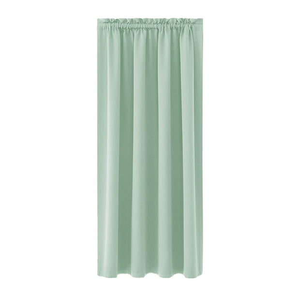 Seyotauo Solid Colour Silk Curtains Heat Insulation, Bedroom & Kitchen Curtains with Darkening Sound Insulation Noise Reduction, Home Decor Thermal Insulated Blackout Curtains