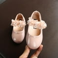 thumbnail image 3 of Girls Flower Single Princess Flat Shoes Leather Sandals, 3 of 8