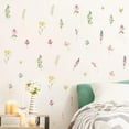 thumbnail image 4 of Lockways Flowers Wall Decals Stickers Removable Stick Colorful Dragonflies Floral Wall Murals Decor for Bedroom Living Room, 4 of 8