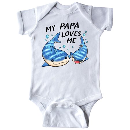 

Inktastic My Papa Loves Me- whale shark Gift Baby Boy or Baby Girl Bodysuit