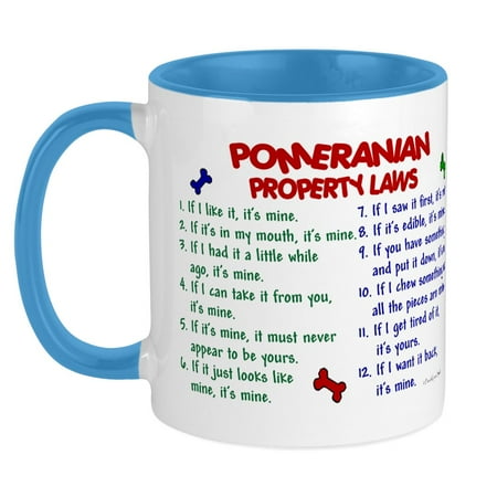 

CafePress - Pomeranian Property Laws 2 Mug - Ceramic Coffee Tea Novelty Mug Cup 11 oz