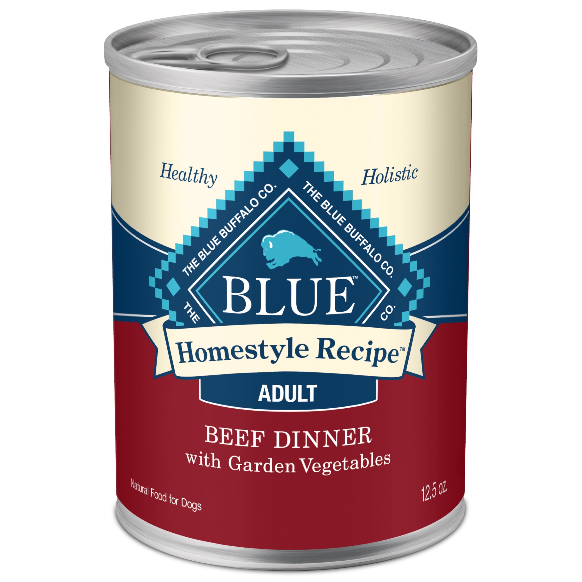 Blue Buffalo Homestyle Recipe Adult Wet Dog Food Beef Dinner 12.5 oz. Can