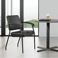 thumbnail image 2 of Scranton & Co Visitor Chair in Black Fabric with Padded Arms, 2 of 9
