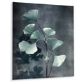 thumbnail image 2 of Designart "Foliage and Flowers in Green" Floral Leaves Metal Art Print, 2 of 5