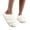 White, variant on Fleece Lined Slippers for Women Winter Warm Lightweight Platform Non Slip Slide House Shoes