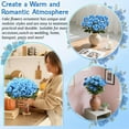 thumbnail image 5 of 24Pcs Blue Velvet Artificial Roses, Realistic Faux Roses for Wedding Centerpieces, Bridal Bouquet, Mermaid Theme Party Decor, 5 of 7
