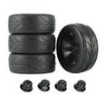 thumbnail image 1 of Milaget 4Pcs Wheel Tires Universal for 1/10 On Road Car RC Vehicle Replacement, 1 of 9