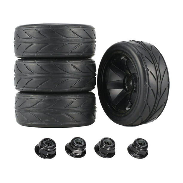 4 neumáticos de goma universales para buggy todoterreno RC de 1/10. C