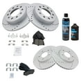thumbnail image 2 of TRQ Front & Rear Ceramic Brake Pad & Performance Cross Rotor Kit w/Chemicals BKA16826 Fits select: 2003-2008 HYUNDAI TIBURON, 2 of 6
