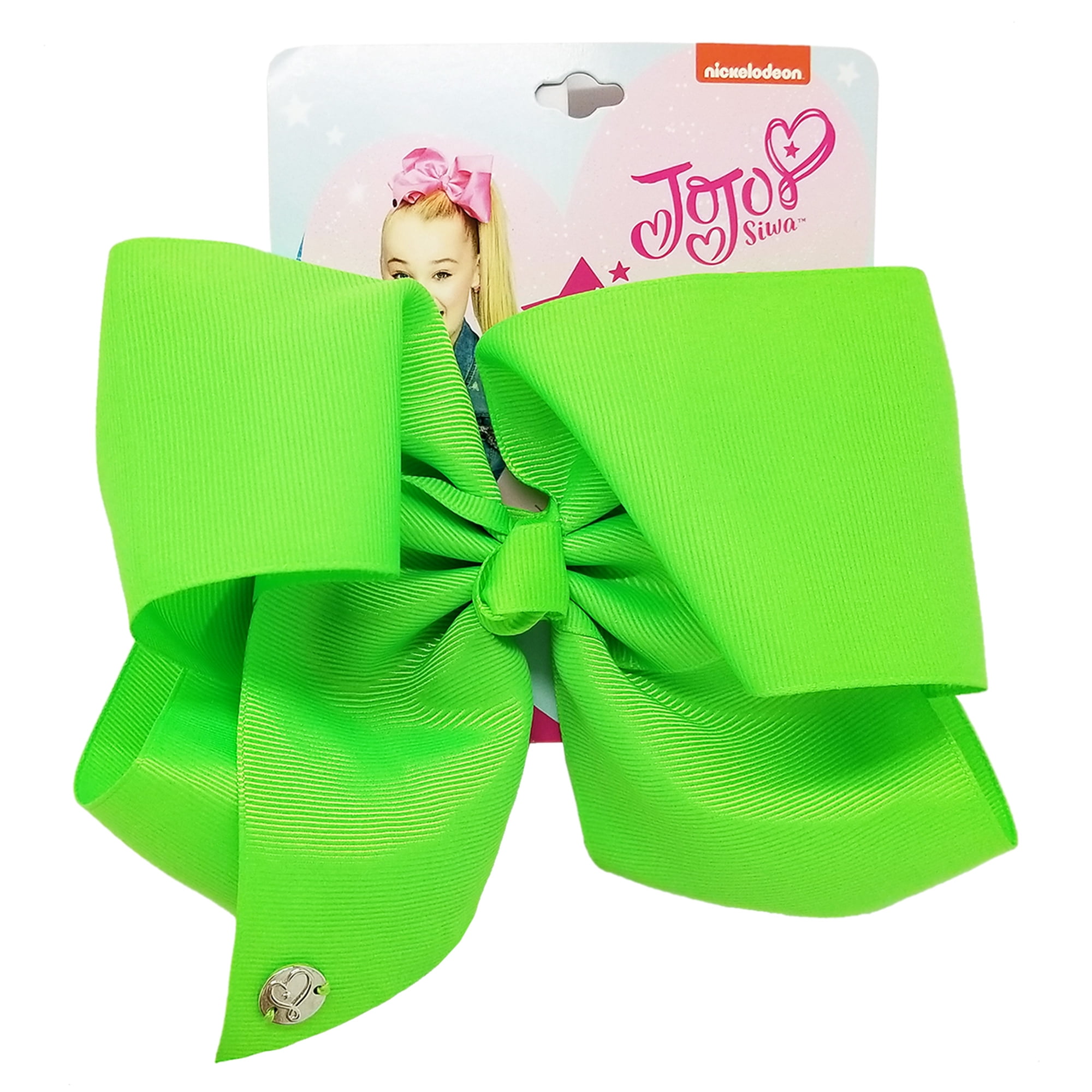 JoJo Siwa - JoJo Siwa Large Cheer Hair Bow (Neon Green) - Walmart.com