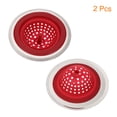 thumbnail image 3 of Uxcell Filtro de Fregadero de Silicona, 2 Paquetes de Tapón de Fregadero de Cocina, 4.4" Rojo, 3 of 6
