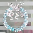 thumbnail image 3 of Christmas Jingle Bell Wreath Metallic Glitter Ribbon Front Door Garland Decor, 3 of 13