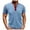 Light Blue, variant on lmcalzta Mens Henley T Shirts Button Casual Tee Shirts for Men Summer Fashion Cotton Solid T-Shirts